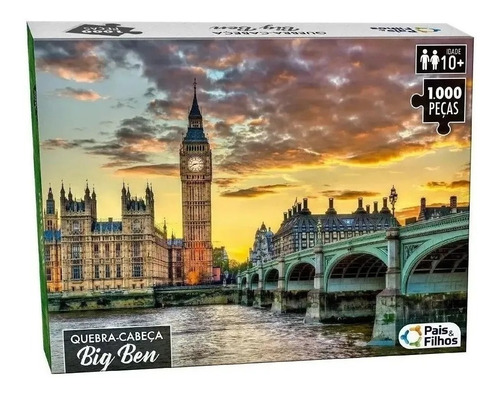 Jogo Quebra Cabeça Big Ben Londres Paisagem Puzzle 1000pçs